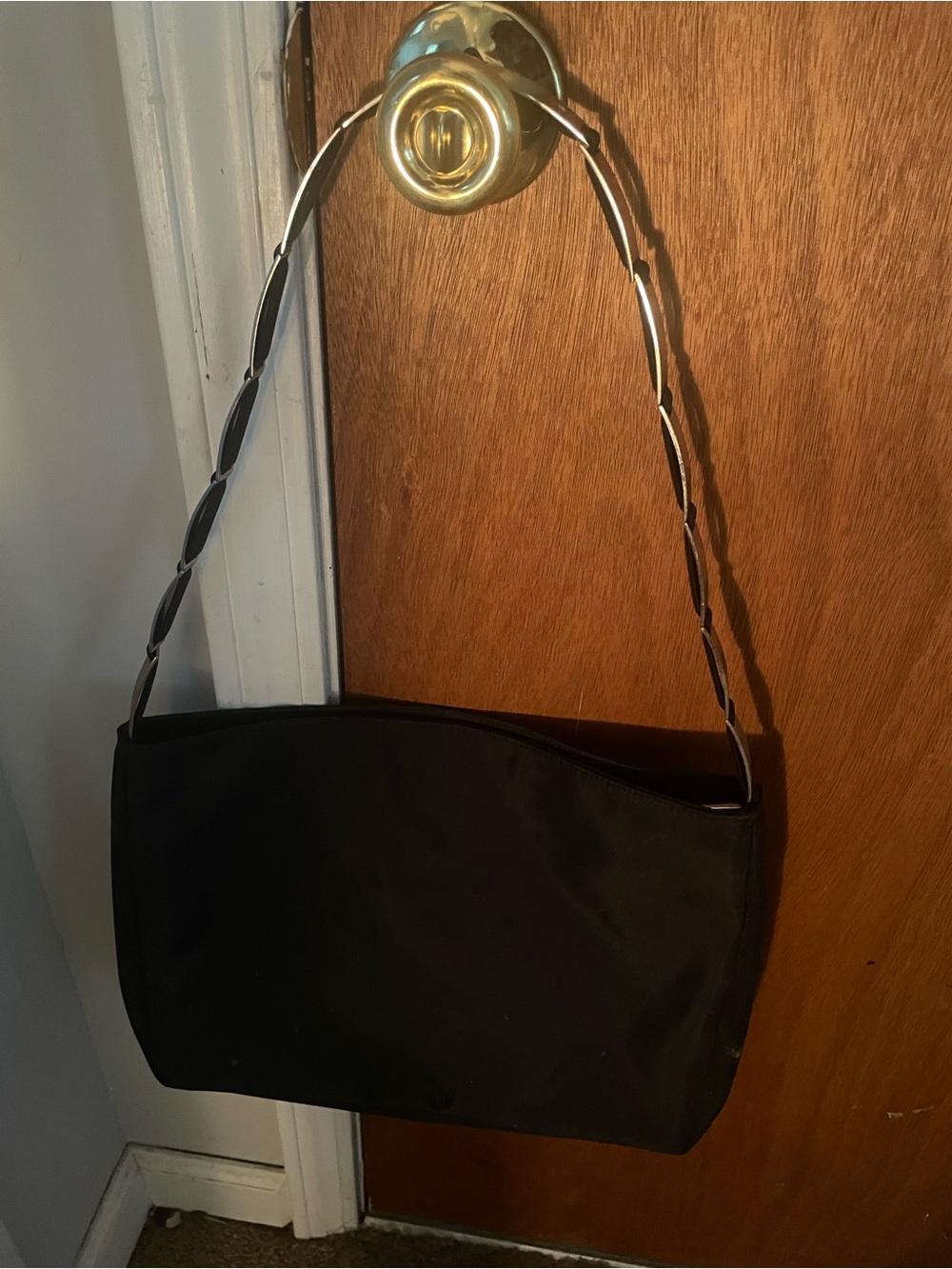 Jones New York Black Shoulder Bag with Twisted Strap